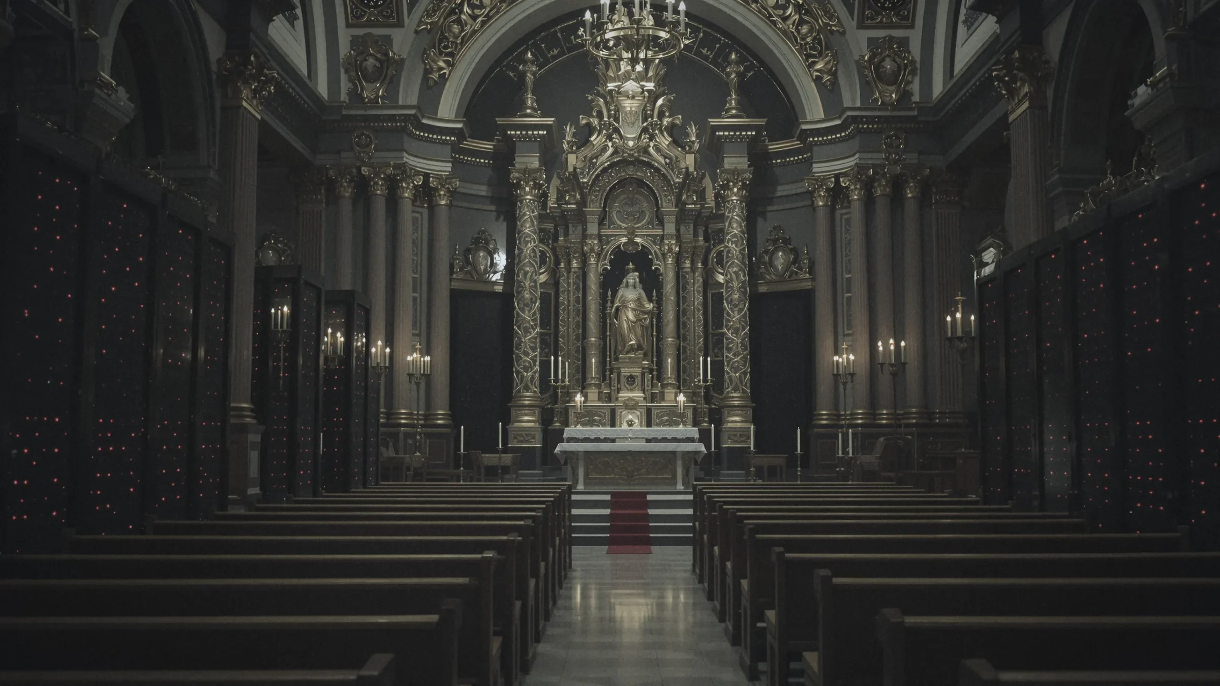 A server room inside a Vienna chapel: a tableau from the GRIM film